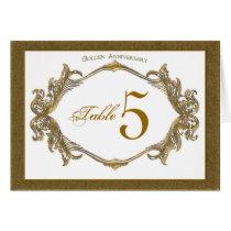50th anniversary  Table Number Cards