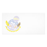 "50th" Anniversary Toast design Photo Card Template