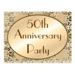 50th Anniversary Vintage Invitation Postcards