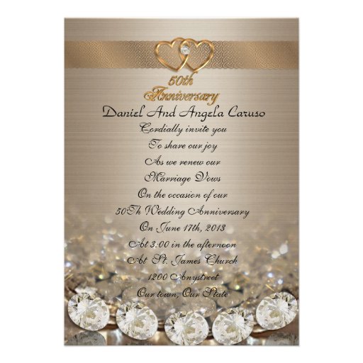50th Anniversary vow renewal Invitation (front side)