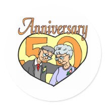 50th anniversary w3 stickers by wedding_anniversary 50th anniversary w3 stickers