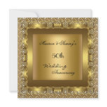 50th Anniversary Wedding Gold Elegant invitations
