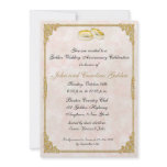 50th Anniversary Wedding Rings Invitation