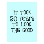 50th birthday, 50 years to look this good! post cards