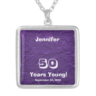 50th Birthday 50 Years Young Dolls Necklace