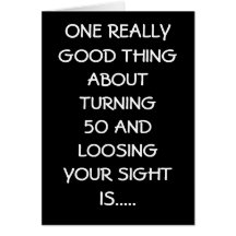 50th BIRTHDAY ADVANTAGES Card