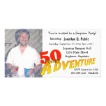 50th Birthday Adventure Party Photo Invitation Personalized Photo Card