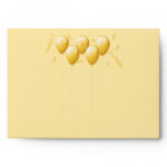 50th Birthday Bash Gold Balloons Envelope