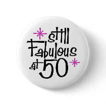 50th Birthday Pinback Button