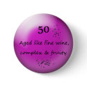 50th Birthday Button by aimhigh 50th Birthday Button