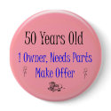 50th Birthday buttons by aimhigh 50th Birthday buttons
