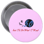 50th Birthday Button