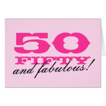 50th Birthday card for women | 50 and fabulous!
