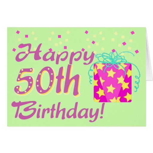 50th Birthday Card Template Free