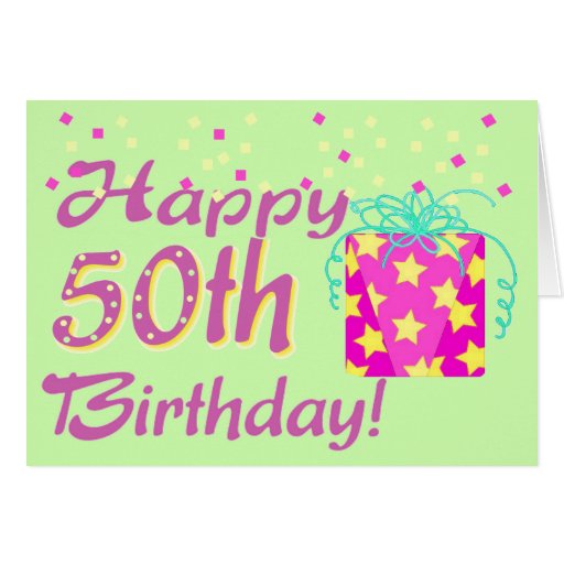 50th Birthday Card Template Zazzle