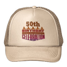 50th Birthday Celebration Gifts Trucker Hats