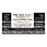 50th Birthday Concert Ticket Photo Card Template