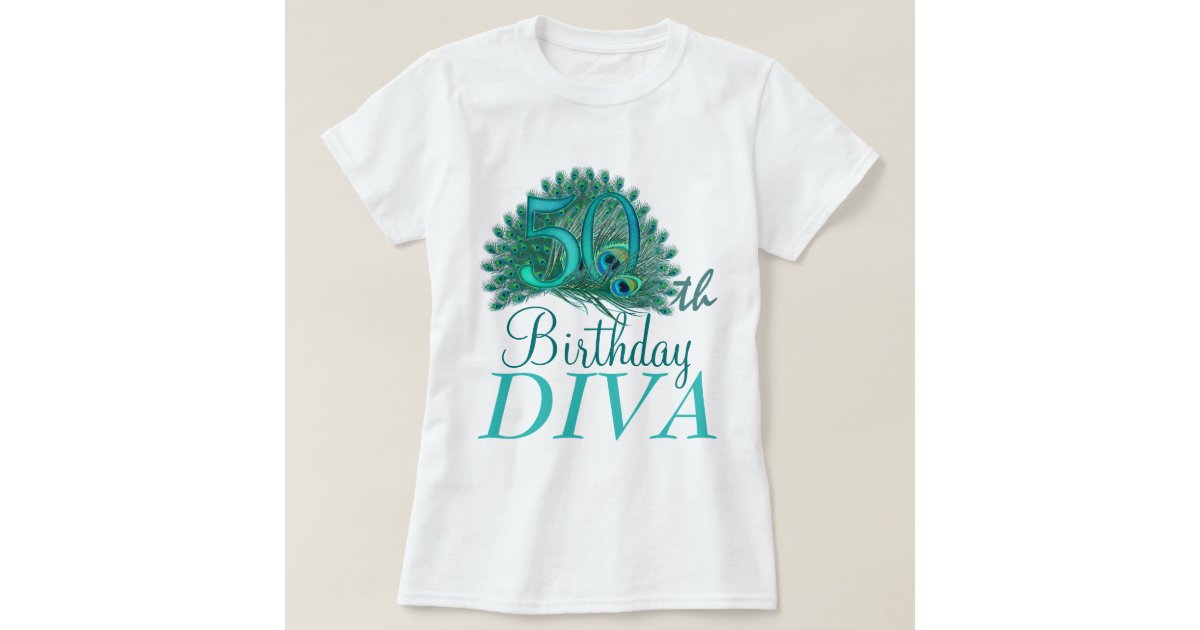 50th Birthday Diva Shirts | Zazzle