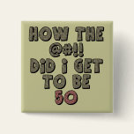 50th Birthday Favor Button