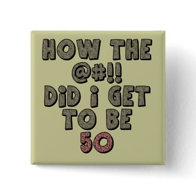 50th Birthday Favor Button by 50th_birthday_gifts