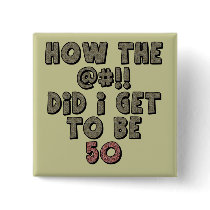 50th Birthday Favor Button