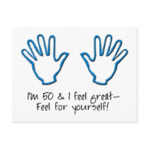 50th birthday Feel Me Post Cards