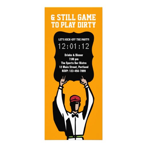 50th Birthday Football Party Invitation - Foul!