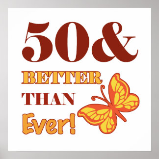 50th Birthday Posters, 50th Birthday Prints, Art Prints, &amp; Poster ...