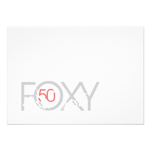 50th Birthday - Foxy 50 Invitation