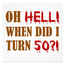 50th Birthday Gag Gift Personalized Invite