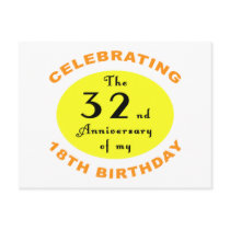 50th Birthday Gag Gift Post Card