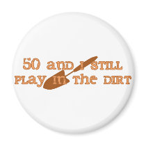 50th Birthday Gardening Refrigerator Magnets