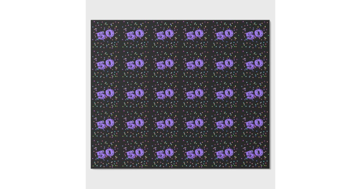 50th Birthday Gift Wrap Wrapping Paper Zazzle
