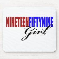 50th Birthday Gifts, 1959 Girl! mousepads