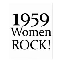 50th Birthday Gifts, 1959 Women Rock! Postcard