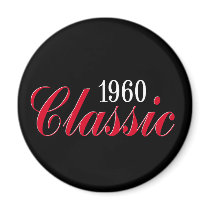 50th birthday gifts, 1960 Classic! Refrigerator Magnets