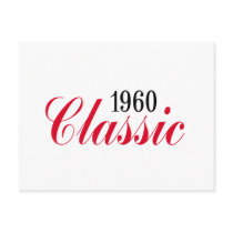 50th birthday gifts, 1960 Classic! Postcard