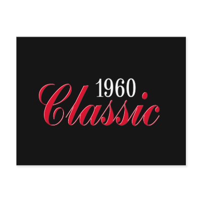 50th birthday gifts, 1960 Classic! Post Card by 50thbirthdaygifts_