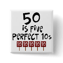 50th birthday gifts, 50 is 5 perfect 10s! pin