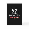 50th birthday gifts, 50 is 5 perfect 10s! cards