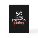 50th birthday gifts, 50 is 5 perfect 10s! card