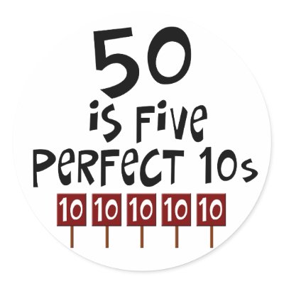 50th birthday gifts, 50 is 5 perfect 10s! sticker by 50thbirthdaygifts_