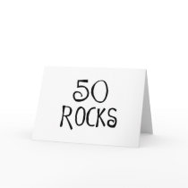 50th birthday gifts, 50 ROCKS Greeting Cards