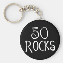 50th birthday gifts, 50 ROCKS Key Chain