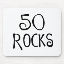 50th birthday gifts, 50 ROCKS Mouse Mat