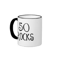 50th birthday gifts, 50 ROCKS mug