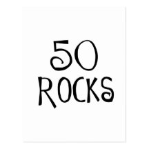 50th birthday gifts, 50 ROCKS Post Card