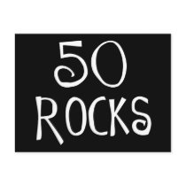 50th birthday gifts, 50 ROCKS Post Card