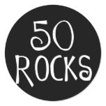 50th birthday gifts, 50 ROCKS stickers