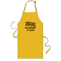 50th birthday gifts - Fifty, the ultimate F-word Aprons